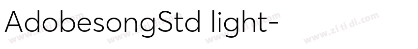 AdobesongStd light字体转换